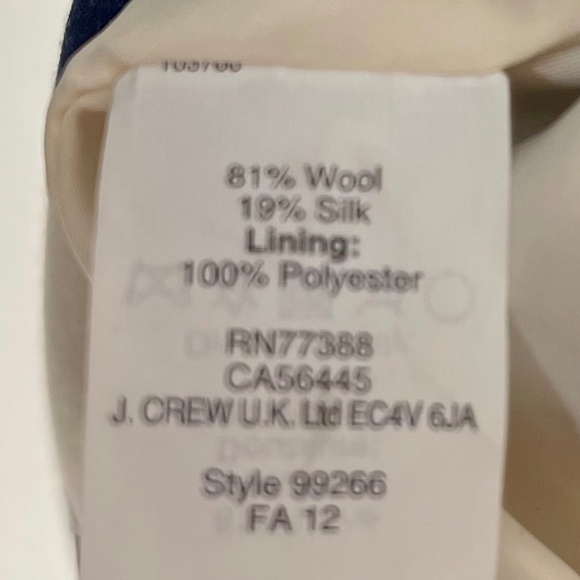 SALE! J. CREW No. 2 Pencil Skirt Black/Blue/Cream Geometric Circle Print: Size 4 - Picture 5 of 9